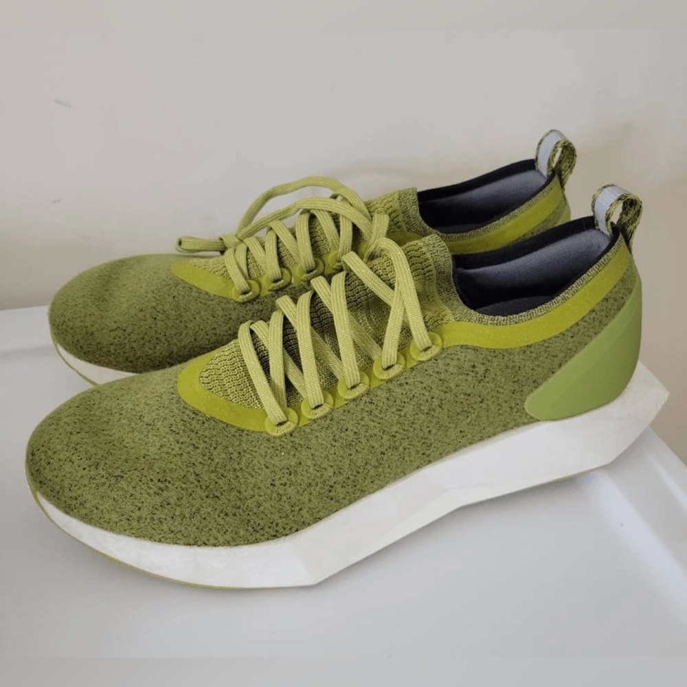 Allbirds Wool Flyer Mizzles Hazy Lime Green Sneakers Runners Shoes-Mens 8